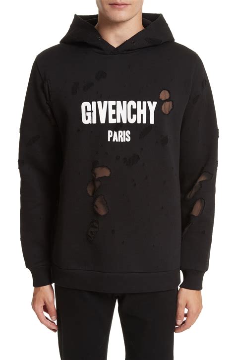 mens givenchy sweater for sale|Givenchy distressed hoodie.